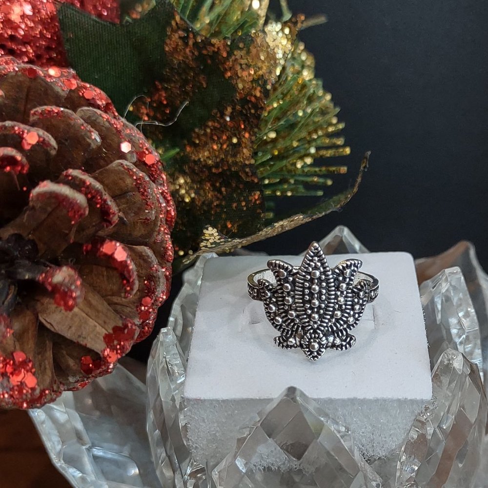 Boho Style Silver Ring - image 1